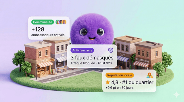 Poly mascotte PurpleReview